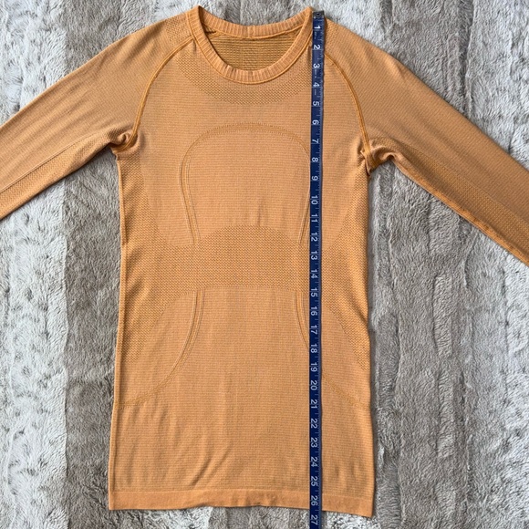 Lululemon🍋Run: Swiftly Tech Long Sleeve Heathered Creamsicle Pop Size 4 - Picture 10 of 16